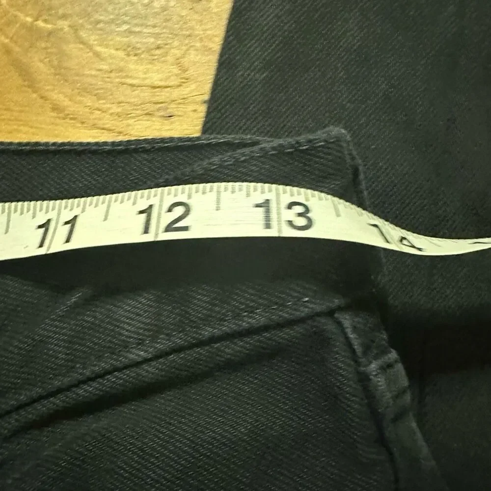 Reformation x Levi’s repurposed jeans button fly black raw hem 26